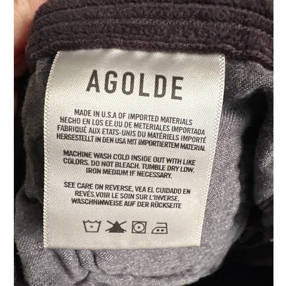 AGOLDE Espresso Low Slung Baggy Corduroy Pants 100% Cotton - Picture 6 of 8